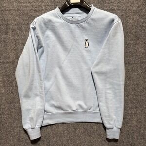 Crewneck Small Mens Penguin Light Blue Embroidered Logo Sweatshirt